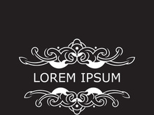 Luxury Logo template flourishes elegant ornament Fashion vector illustration