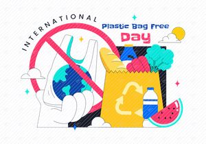 10 Plastic Bag Free Day Illustration