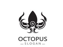 Octopus logo image design icon illustration animal vector