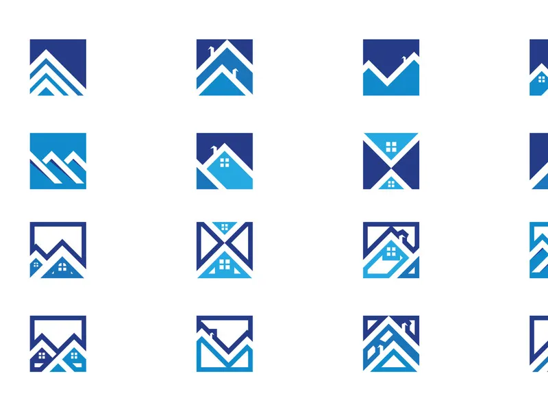 House Blue Logo Vector