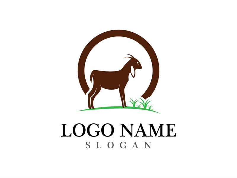 Goat logo template vector icon illustration design