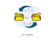 File transfer vector illustration