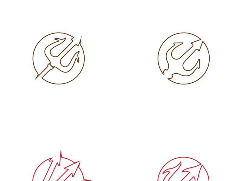 Trident Logo Template vector icon illustration design