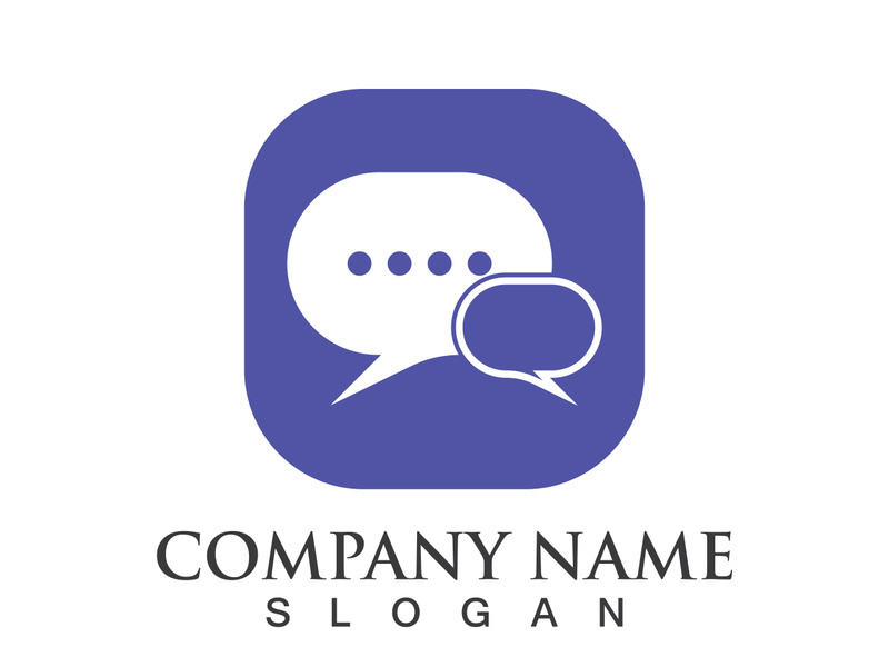 Speech bubble icon logo template vector illustration