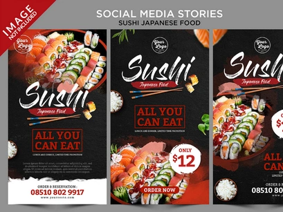 Sushi Japanese Food Social Media Stories