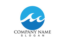 Wave water beach logo