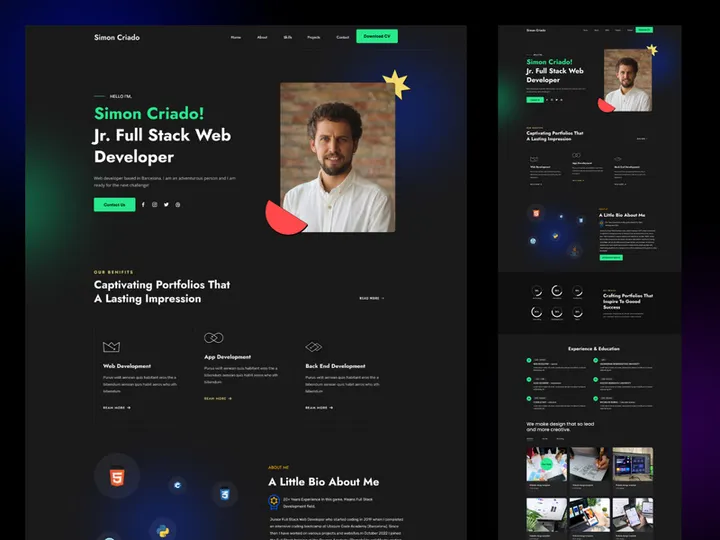 Personal Portfolio Figma UI Template
