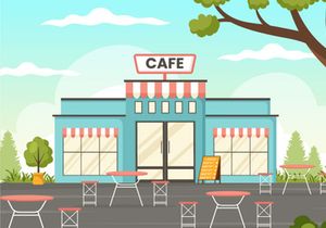 15 Cafe Vector Illustration