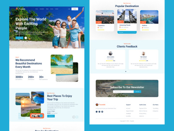 Travelah - Tour & Travel Website Landing page preview picture