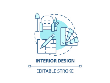 Interior design concept icon preview picture
