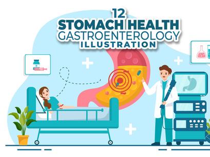 12 Stomach Health Gastroenterology Illustration