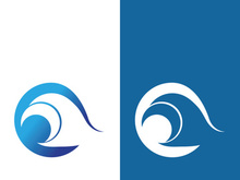 Wave beach vector illustration design logo