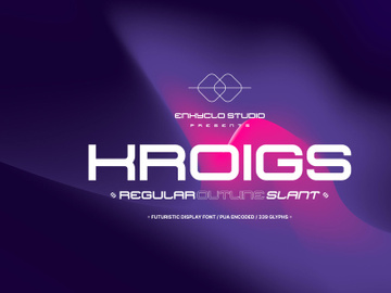 KROIGS - Futuristic Font preview picture