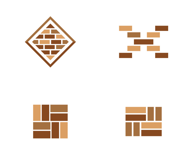 Brick Vector icon design illustration Template