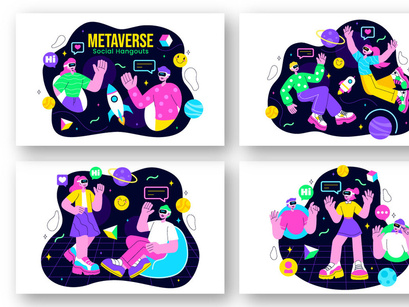 10 Metaverse Social Hangouts Illustration