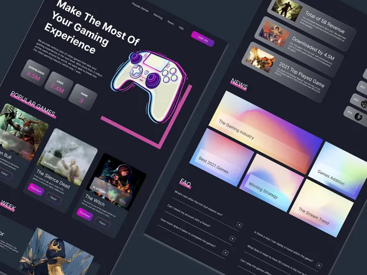 Game Agency Landing Page preview picture