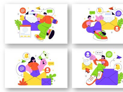 10 Email Service Illustration