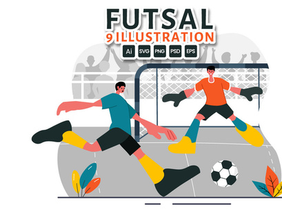 9 Futsal or Football Sport Illustration