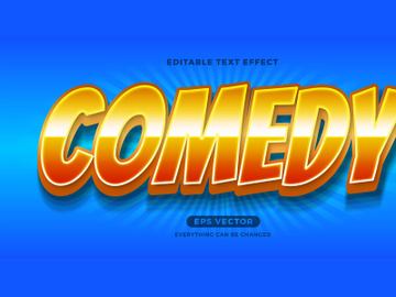 Stand Up Comedy editable text effect vector template preview picture