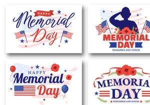 17 Memorial Day Vector Illustration