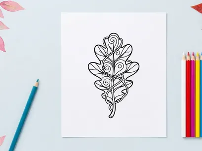 Design elegante de joia em formato de folha com fio. Criação de acessório botânico artístico.
