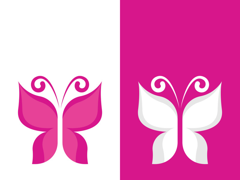 Butterfly logo icon vector design illustration