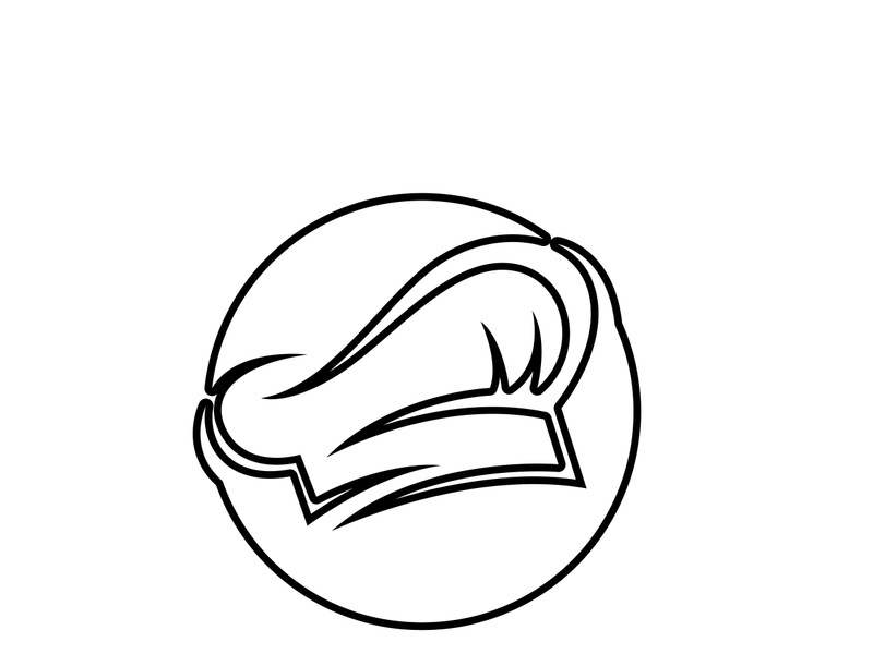 hat chef logo template vector illustration