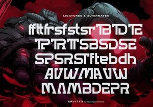Arvitto | Futuristic Typeface