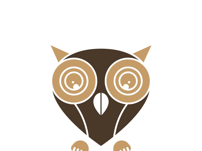 Owl logo icon design animal and simple business abstract vector
