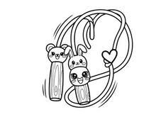 Cute rabbit with carrot and heart vector illustration