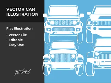 Car SUV silhouette Vector Bundle preview picture
