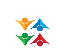 Community logo business template and icon people vector