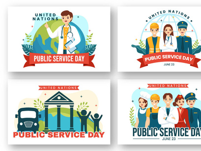 10 United Nations Public Service Day Illustration