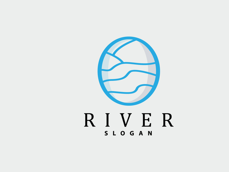 River Logo Design River Creek Vector