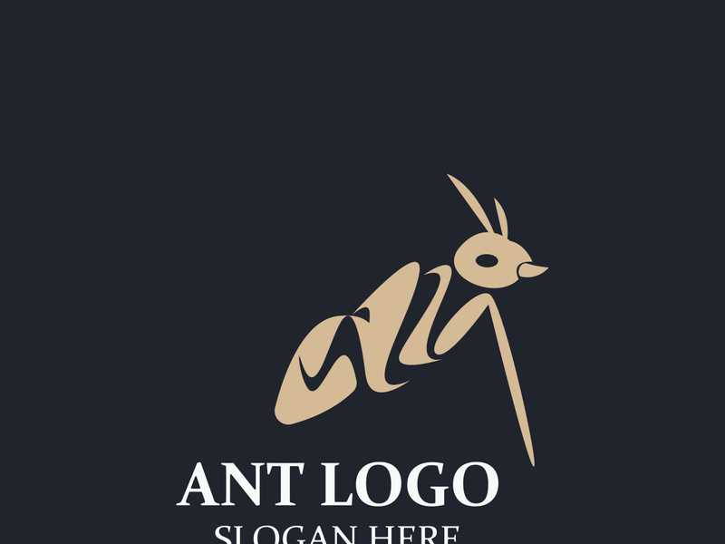 Ant logo design silhouette. Isolated animal ants on background design template vector Ant logo design silhouette. Isolated animal ants on background design template vector