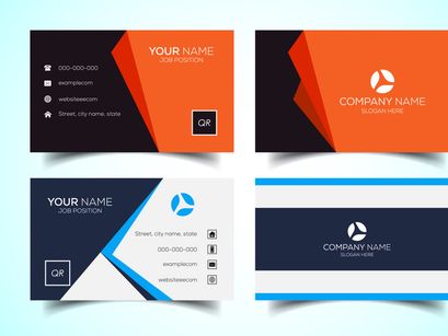 Double-sided creative and modern business card template. Vector illustration