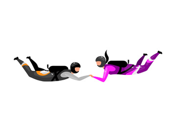 Accelerated free-fall flat vector illustration preview picture