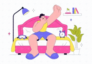 10 Wake Up Vector Illustration