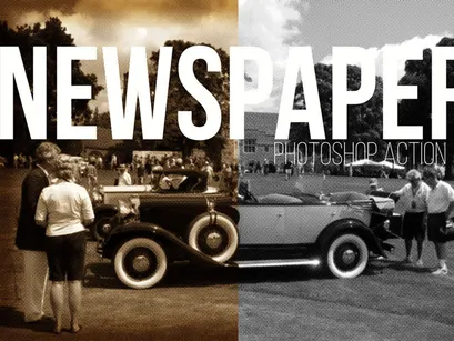 Newspaper Photo Photoshop Action