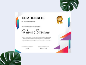 Modern certificate design template preview picture