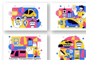 10 Futuristic Transportation System Illustration