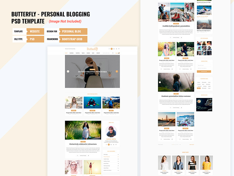 Personal Blogging PSD Template
