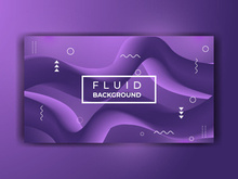 Modern Abstract Purple Fluid Background Template
