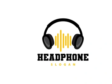 Headset Logo Design Simple Headset Gamer Illustration Template preview picture