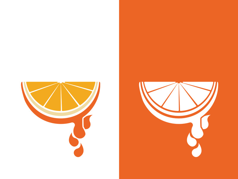 Orange logo design vector icon illustration design
