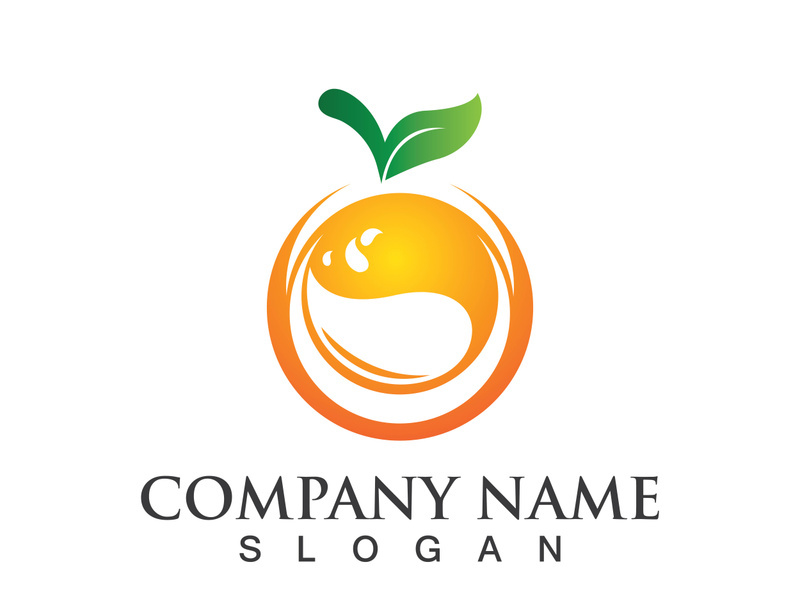Orange logo design Vector icon illustration design