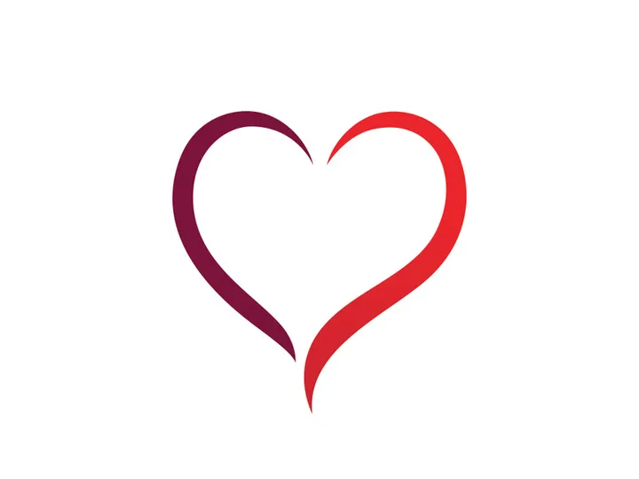 Love heart logo and symbol vector
