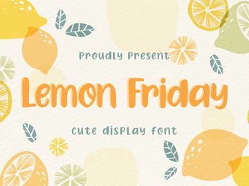 Lemon Friday - Free Font preview picture