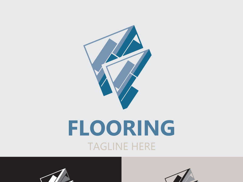 Elegant Tile Flooring Logo Design business store building Template