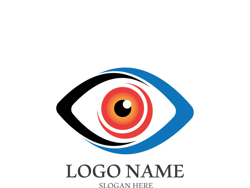 Branding identity corporate eye care vector logo design